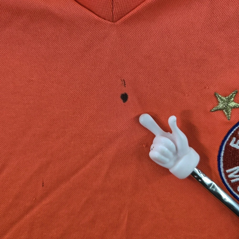 FC Bayern Munich Men Jersey M Orange Embroidered Adidas Crest Climacool READ